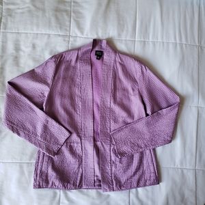 Eileen Fisher Purple Cotton Silk Kimono Size S
